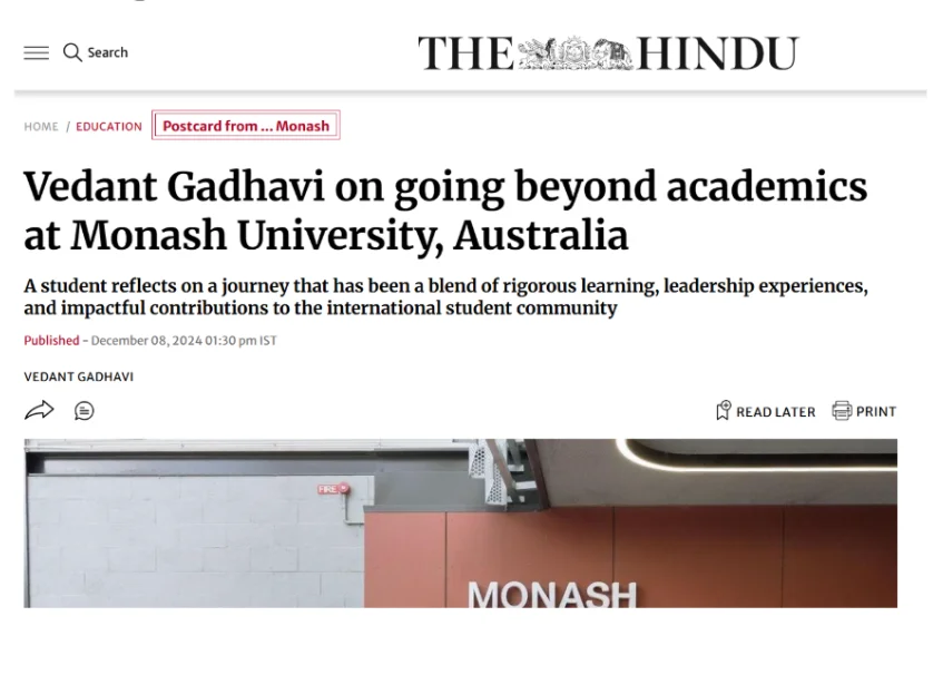 Monash University India Presence PR Agency Mediagraphicspr