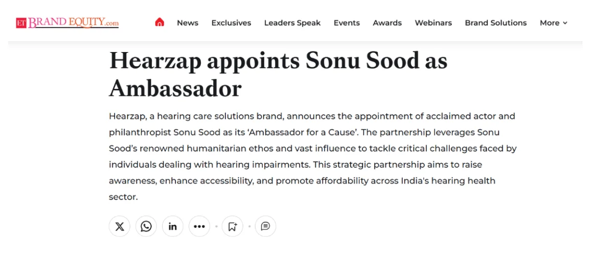 Hearzap Hearing Care Brand PR Agency MediagraphicsPR