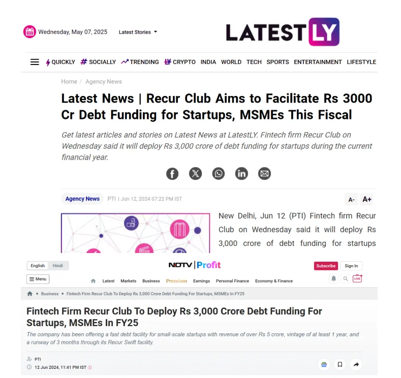 Recur Club Scale Announcement PR Agency Mediagraphicspr