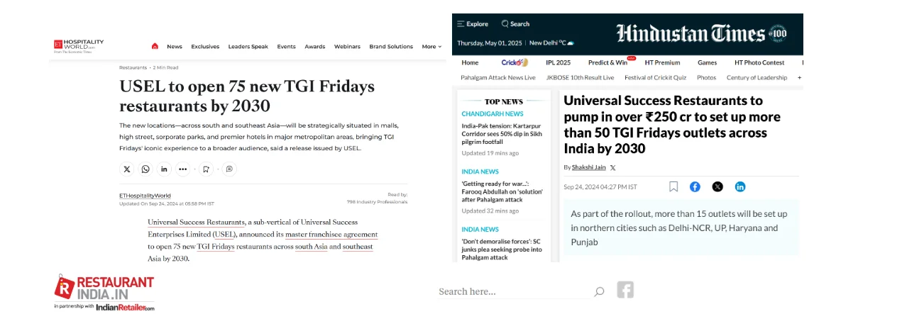 TGI Fridays’ Strategy PR Agency Mediagraphicspr