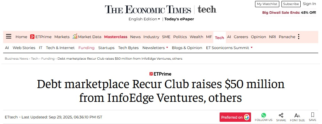 Recur Club Coverage